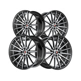 1 X Spec-1 SP-69 Gloss Black & Machined & Undercut 17X7.5 4x100/4x114.3 73.1 Hub 42 Offset Black Wheel Rim