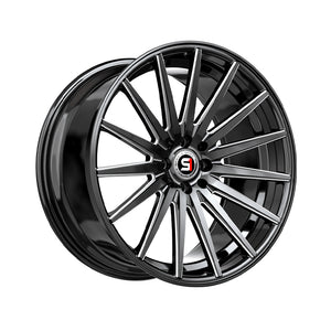 1 X Spec-1 SP-69 Gloss Black & Milled 17X7.5 5x114.3/5x120 73.1 Hub 42 Offset Black Wheel Rim