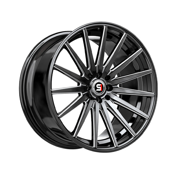 1 X Spec-1 SP-69 Gloss Black & Milled 18X8 4x100/4x114.3 73.1 Hub 38 Offset Black Wheel Rim