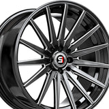 1 X Spec-1 SP-69 Gloss Black & Milled 17X7.5 5x100/5x114.3 73.1 Hub 42 Offset Black Wheel Rim