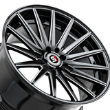 1 X Spec-1 SP-69 Gloss Black & Milled 17X7.5 5x100/5x114.3 73.1 Hub 42 Offset Black Wheel Rim