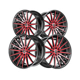 1 X Spec-1 SP-69 Gloss Black & Red Machined 18X8 5x110/5x114.3 73.1 Hub 38 Offset Black, Red Wheel Rim