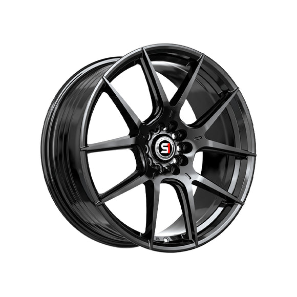 1 X Spec-1 SP-71 Gloss Black 17X8 5x114.3/5x120 73.1 Hub 42 Offset Black Wheel Rim