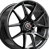 1 X Spec-1 SP-71 Gloss Black 17X8 5x114.3/5x120 73.1 Hub 42 Offset Black Wheel Rim