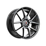 1 X Spec-1 SP-71 Gloss Black & Machined 17X8 5x100/5x114.3 73.1 Hub 42 Offset Black Wheel Rim