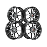 1 X Spec-1 SP-71 Gloss Black & Machined 17X8 5x100/5x114.3 73.1 Hub 42 Offset Black Wheel Rim