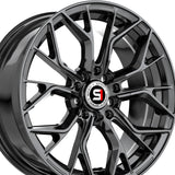 1 X Spec-1 SP-76 Gloss Black 15X6.5 4x100/4x114.3 73.1 Hub 20 Offset Black Wheel Rim