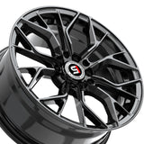1 X Spec-1 SP-76 Gloss Black 15X6.5 4x100/4x114.3 73.1 Hub 20 Offset Black Wheel Rim