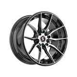 1 X Spec-1 SP-77 Gloss Black & Machined 16X8 4x100/4x114.3 73.1 Hub 20 Offset Black Wheel Rim