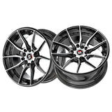 1 X Spec-1 SP-77 Gloss Black & Machined 16X8 4x100/4x114.3 73.1 Hub 20 Offset Black Wheel Rim
