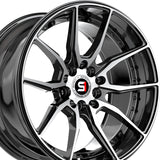 1 X Spec-1 SP-77 Gloss Black & Machined 16X8 4x100/4x114.3 73.1 Hub 20 Offset Black Wheel Rim