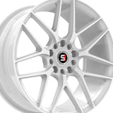 1 X Spec-1 SP-78 All White 18X8 5x100/5x114.3 73.1 Hub 35 Offset White Wheel Rim