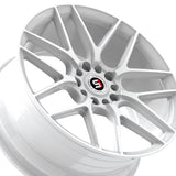 1 X Spec-1 SP-78 All White 18X8 5x100/5x114.3 73.1 Hub 35 Offset White Wheel Rim