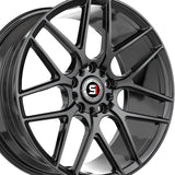 1 X Spec-1 SP-78 Gloss Black 17X7.5 4x100/4x114.3 73.1 Hub 35 Offset Black Wheel Rim