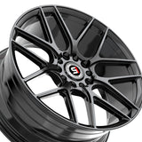 1 X Spec-1 SP-78 Gloss Black 17X7.5 4x100/4x114.3 73.1 Hub 35 Offset Black Wheel Rim