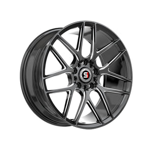 1 X Spec-1 SP-78 Gloss Black & Milled 17X7.5 5x100/5x114.3 73.1 Hub 35 Offset Black Wheel Rim