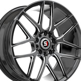 1 X Spec-1 SP-78 Gloss Black & Milled 17X7.5 5x100/5x114.3 73.1 Hub 35 Offset Black Wheel Rim