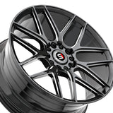 1 X Spec-1 SP-78 Gloss Black & Milled 17X7.5 4x100/4x114.3 73.1 Hub 35 Offset Black Wheel Rim