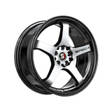 1 X Spec-1 SPT-31 Gloss Black & Machined 19X9.5 5x100/5x114.3 73.1 Hub 42 Offset Black Wheel Rim