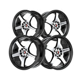 1 X Spec-1 SPT-31 Gloss Black & Machined 19X9.5 5x100/5x114.3 73.1 Hub 42 Offset Black Wheel Rim