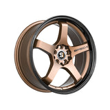 1 X Spec-1 SPT-31 Matte Bronze & Black Lip 18X8.5 4x100/4x114.3 73.1 Hub 38 Offset Bronze, Black Wheel Rim
