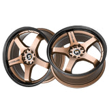 1 X Spec-1 SPT-31 Matte Bronze & Black Lip 18X8.5 4x100/4x114.3 73.1 Hub 38 Offset Bronze, Black Wheel Rim