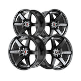 1 X Spec-1 SPT-32 Gloss Black 17X8 5x100/5x114.3 73.1 Hub 42 Offset Black Wheel Rim