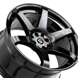 1 X Spec-1 SPT-32 Gloss Black 17X8 5x100/5x114.3 73.1 Hub 42 Offset Black Wheel Rim