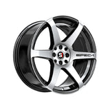 1 X Spec-1 SPT-32 Gloss Black & Machined 18X9 4x100/4x114.3 73.1 Hub 38 Offset Black Wheel Rim