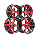 1 X Spec-1 SPT-32 Gloss Black & Red Machined 18X8 5x114.3/5x120 73.1 Hub 34 Offset Black, Red Wheel Rim