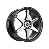 1 X Spec-1 SPT-33 Gloss Black & Machined 19X8.5 5x100/5x114.3 73.1 Hub 38 Offset Black Wheel Rim
