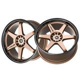 1 X Spec-1 SPT-33 Matte Bronze & Black Lip 18X8.5 4x100/4x114.3 73.1 Hub 38 Offset Bronze, Black Wheel Rim