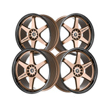 1 X Spec-1 SPT-33 Matte Bronze & Black Lip 18X8.5 4x100/4x114.3 73.1 Hub 38 Offset Bronze, Black Wheel Rim