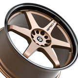 1 X Spec-1 SPT-33 Matte Bronze & Black Lip 17X8 5x100/5x114.3 73.1 Hub 38 Offset Bronze, Black Wheel Rim