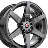1 X Spec-1 SPT-34 Gloss Black 16X7 5x100/5x114.3 73.1 Hub 30 Offset Black Wheel Rim