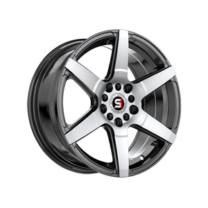 1 X Spec-1 SPT-34 Gloss Black & Machined 16X7 5x100/5x114.3 73.1 Hub 30 Offset Black Wheel Rim