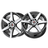 1 X Spec-1 SPT-34 Gloss Black & Machined 16X7 5x100/5x114.3 73.1 Hub 30 Offset Black Wheel Rim