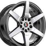 1 X Spec-1 SPT-34 Gloss Black & Machined 16X7 5x100/5x114.3 73.1 Hub 30 Offset Black Wheel Rim