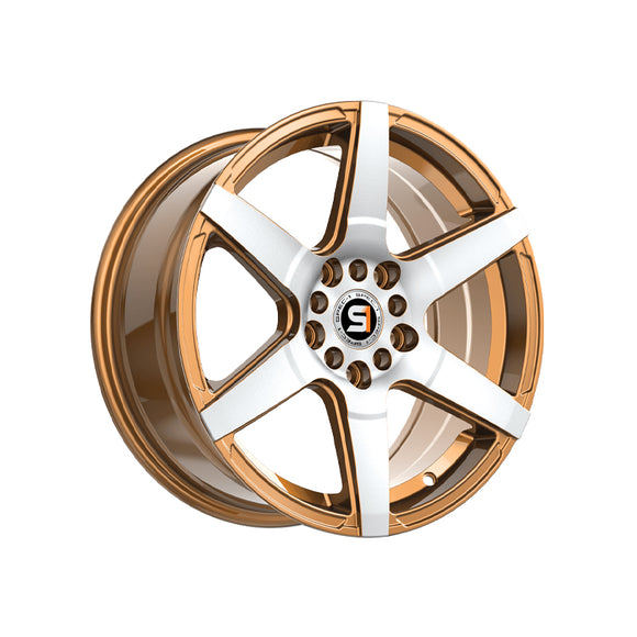 1 X Spec-1 SPT-34 Gold & Machined 16X7 5x100/5x114.3 73.1 Hub 30 Offset Gold Wheel Rim