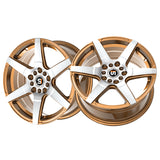 1 X Spec-1 SPT-34 Gold & Machined 16X7 5x100/5x114.3 73.1 Hub 30 Offset Gold Wheel Rim