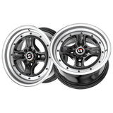 1 X Spec-1 SPT-35 Gloss Black & Machined Lip 15X8 4x100/4x114.3 73.1 Hub 25 Offset Black Wheel Rim