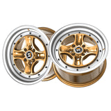 1 X Spec-1 SPT-35 Gold & Machined Lip 15X8 4x100/4x114.3 73.1 Hub 25 Offset Gold Wheel Rim