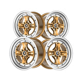 1 X Spec-1 SPT-35 Gold & Machined Lip 15X8 4x100/4x114.3 73.1 Hub 25 Offset Gold Wheel Rim