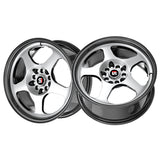 1 X Spec-1 SPT-36 Gloss Black & Machined 16X7 4x100/4x114.3 73.1 Hub 30 Offset Black Wheel Rim