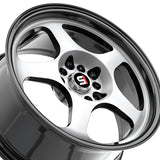 1 X Spec-1 SPT-36 Gloss Black & Machined 16X7 4x100/4x114.3 73.1 Hub 30 Offset Black Wheel Rim