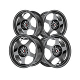 1 X Spec-1 SPT-36 Gloss Black & Milled 16X7 4x100/4x114.3 73.1 Hub 30 Offset Black Wheel Rim