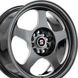 1 X Spec-1 SPT-36 Gloss Black & Milled 16X7 4x100/4x114.3 73.1 Hub 30 Offset Black Wheel Rim
