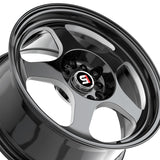 1 X Spec-1 SPT-36 Gloss Black & Milled 16X7 4x100/4x114.3 73.1 Hub 30 Offset Black Wheel Rim