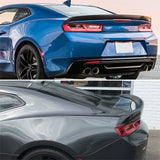 Coolstuffguru Compatible with Chevy Camaro Matte Black ABS 3 Piece Blade Rear Trunk Wing Spoiler