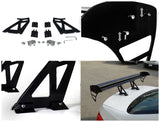 Coolstuffguru 52" Adjustable Black Aluminum Double Deck Rear Trunk Spoiler Wing